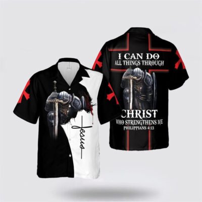 Christian Hawaiian Shirt, I Can Do All Thing Through Christ Jesus Hawaiian Shirt, Christian Aloha Shirt