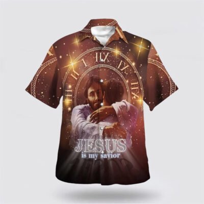 Christian Hawaiian Shirt, Jesus Is My Savior Hawaiian Shirt, Man Hugging Jesus Hawaiian Shirts, Christian Aloha Shirt