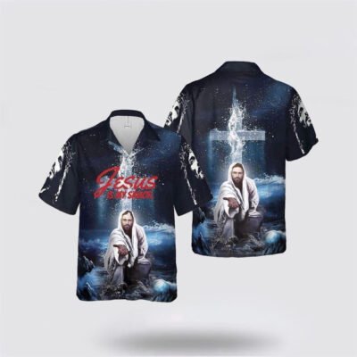 Christian Hawaiian Shirt, Jesus Is My Savior Jesus Religious Christian Cross Faith Hawaiian Shirt, Christian Aloha Shirt