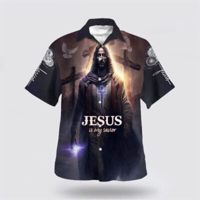 Christian Hawaiian Shirt, Jesus Is My Savior The Resurrection Of Jesus Christ Christian, Christian Aloha Shirt