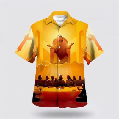 Christian Hawaiian Shirt, The Last Supper Hawaiian Shirt, Christian Aloha Shirt