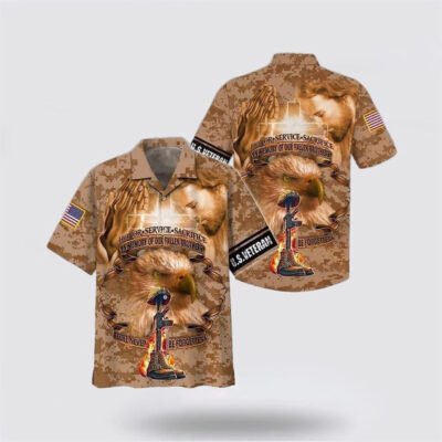 Christian Hawaiian Shirt, US Veteran and Jesus Hawaiian Shirt, Christian Aloha Shirt