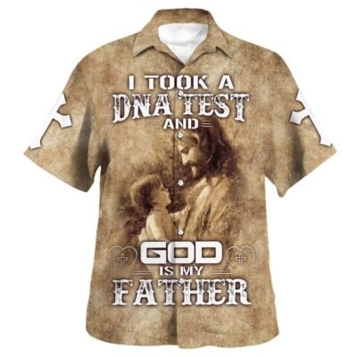 God Is My Father Jesus And Baby Hawaiian Shirt For Men, Christian Hawaiian Shirt, Gift For Christian Short Sleeve Shirt