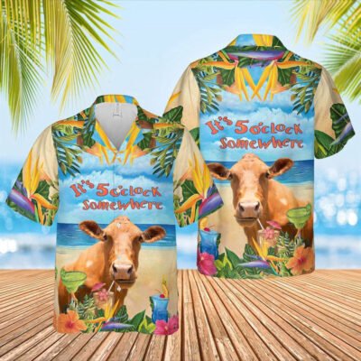 Hawaiian Cow Shirt, Beefmaster Cattle Hawaiian Shirt, Animal Hawaiian Shirts, Farmer Shirts