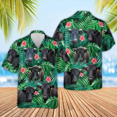 Hawaiian Cow Shirt, Dexter 3D Hawaiian Shirt, Animal Hawaiian Shirt, Farmer Short Sleeve Shirt
