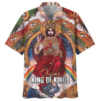 I Am Jesus King Of Kings Christian Faith Hawaiian Shirt For Men, Christian Hawaiian Shirt, Gift For Christian Short Sleeve Shirt