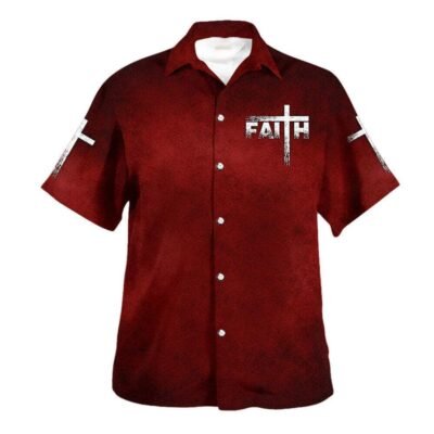 Jesus Christ Cross Faith Hawaiian Shirt For Men, Christian Hawaiian Shirt, Gift For Christian Short Sleeve Shirt