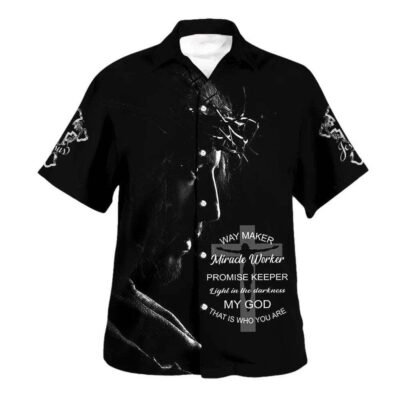 Jesus Way Maker Miracle Worker Hawaiian Shirt For Men, Christian Hawaiian Shirt, Gift For Christian