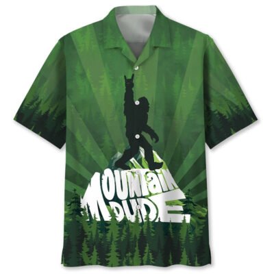 Mountain Bigfoot New Arrival Hawaiian Shirt, Funny Hawaiian Shirt, Cool Hawaiian Shirt, Best Hawaiian Short Sleeve Shirt