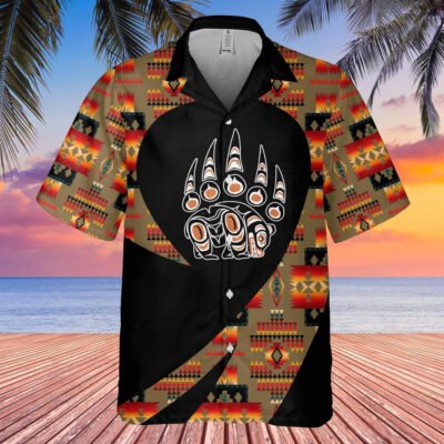 Native American Hawaiian Shirt, Back To Nature Hawaiian Shirt, Native Pattern Shirt