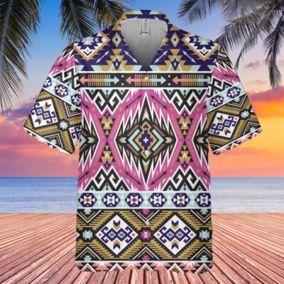 Native American Hawaiian Shirt,  Embrace A Free-Spirited And Adventurous Style Hawaiian Shirt, Native Pattern Shirt