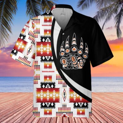 Native American Hawaiian Shirt, Follow The Bear Hawaiian Shirt, Native Pattern Shirt
