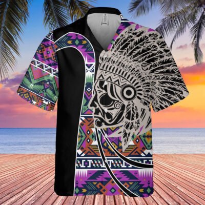 Native American Hawaiian Shirt, Free Spirit Bracelet Hawaiian Shirt, Native American Chief Shirt, Native Pattern Shirt