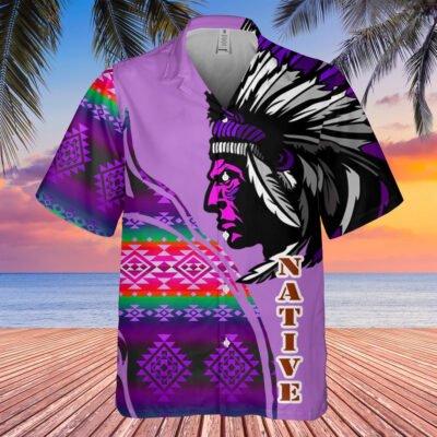 Native American Hawaiian Shirt, Knight Of The Shadows Hawaiian Shirt, Native American Chief Shirt, Native Pattern Shirt