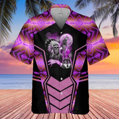 Native American Hawaiian Shirt, Mountain Amulet Hawaiian Shirt, Native American Chief Shirt, Native Pattern Shirt