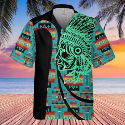 Native American Hawaiian Shirt, Rain Shower Dance Hawaiian Shirt, Native American Chief Shirt, Native Pattern Shirt