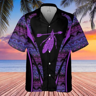 Native American Hawaiian Shirt, Soar To The Tune Of Your Soul Hawaiian Shirt, Native Pattern Short Sleeve Shirt