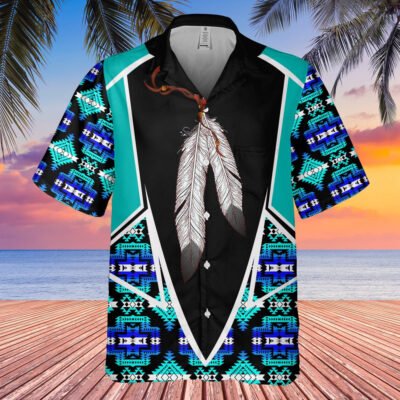 Native American Hawaiian Shirt, Soar With Your Dreams Hawaiian Shirt, Native Pattern Short Sleeve Shirt