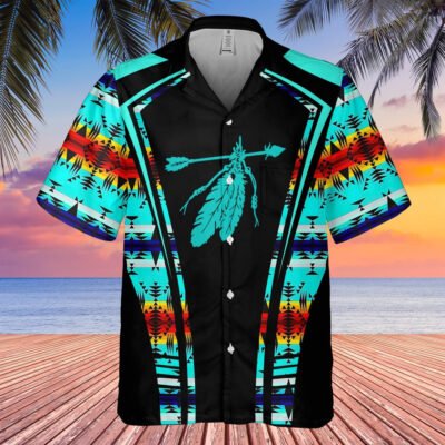 Native American Hawaiian Shirt, Stand Out With Personality Hawaiian Shirt, Native Pattern Short Sleeve Shirt