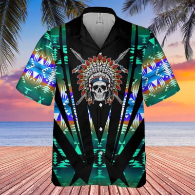 Native American Hawaiian Shirt, Sun Fairy Hawaiian Shirt, Native American Chief Shirt, Native Pattern Short Sleeve Shirt