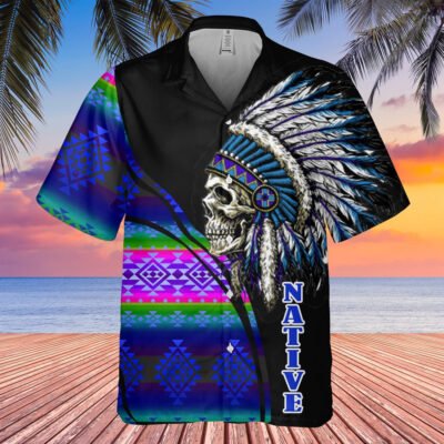 Native American Hawaiian Shirt, Unwavering Faith Hawaiian Shirt, Native American Chief Shirt, Native Pattern Shirt