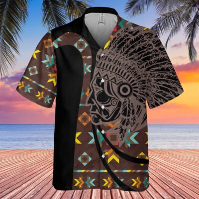 Native American Hawaiian Shirt, Whisper Of The Wind Hawaiian Shirt, Native American Chief Shirt, Native Pattern Short Sleeve Shirt