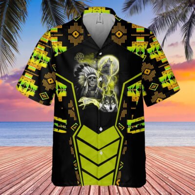 Native American Hawaiian Shirt, Yearning For Love Hawaiian Shirt, Native American Chief Shirt, Native Pattern Short Sleeve Shirt