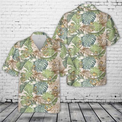 Navy Hawaiian Shirt, Us Navy 1897 Cpo Cap Device Hawaiian Shirt, Navy Shirts Mens