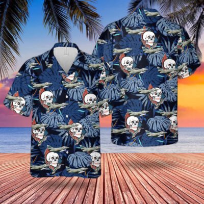Navy Hawaiian Shirt, Us Navy A-4C Skyhawk Of Va-34 Hawaiian Shirt, Navy Shirts Mens