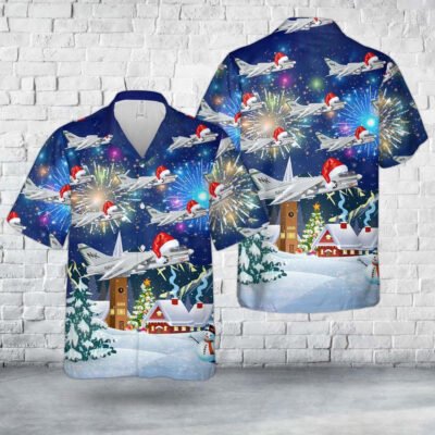 Navy Hawaiian Shirt, Us Navy A-7E Corsair Ii Cag Bird Of Vfa-27 Royal Maces Christmas Hawaiian Shirt, Navy Shirts Mens
