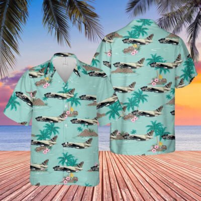 Navy Hawaiian Shirt, Us Navy A-7E Corsair Ii Of Va-22 Fighting Redcocks Hawaiian Shirt, Navy Shirts Mens