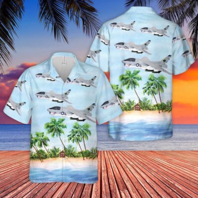 Navy Hawaiian Shirt, Us Navy A7E Corsair Ii Of Va-146 Hawaiian Shirt, Navy Shirts Mens