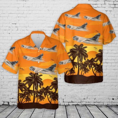 Navy Hawaiian Shirt, Us Navy A7E Corsair Ii Of Va-174 Hawaiian Shirt, Navy Shirts Mens