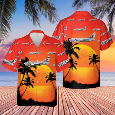 Navy Hawaiian Shirt, Us Navy A7E Corsair Ii Of Va-87 Golden Warriors Hawaiian Shirt, Navy Shirts Mens