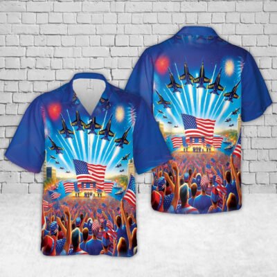 Navy Hawaiian Shirt, Us Navy Blue Angels, 4Th Of July Hawaiian Shirt, Navy Shirts Mens