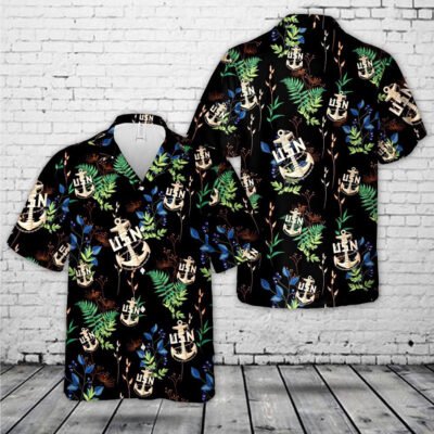 Navy Hawaiian Shirt, Us Navy Chief Backbone Anchor Hawaiian Shirt, Navy Shirts Mens