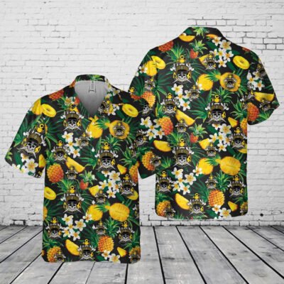 Navy Hawaiian Shirt, Us Navy Chief Skull And Cross Bones Anchor Pocket Hawaiian Shirt, Navy Shirts Mens