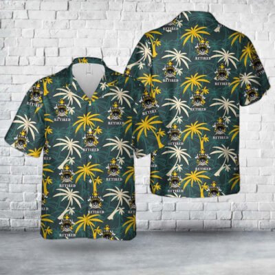 Navy Hawaiian Shirt, Us Navy Chief Skull And Cross Bones Retired Anchor Hawaiian Shirt, Navy Shirts Mens