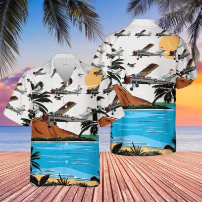 Navy Hawaiian Shirt, Us Navy De Havilland Canada Nu-1B Otter Hawaiian Shirt, Navy Shirts Mens