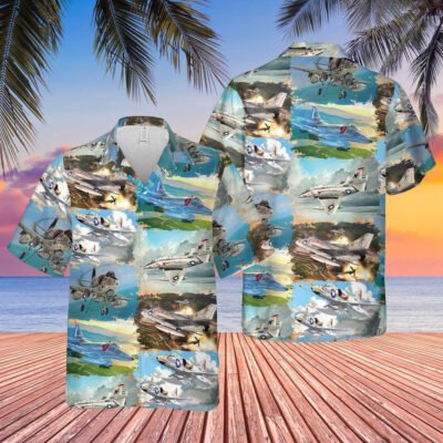 Navy Hawaiian Shirt, Us Navy Douglas A-4 Skyhawk Hawaiian Shirt_9459, Navy Shirts Mens