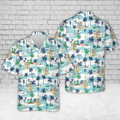 Navy Hawaiian Shirt, Us Navy E-7 Chief Petty Officers Anchor Hawaiian Shirt, Navy Shirts Mens