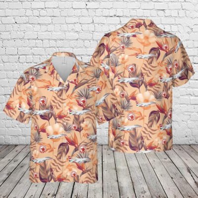 Navy Hawaiian Shirt, Us Navy F-14A Tomcat Fighter Squadron 1 (Vf-1) Wolfpack Hawaiian Shirt, Navy Shirts Mens