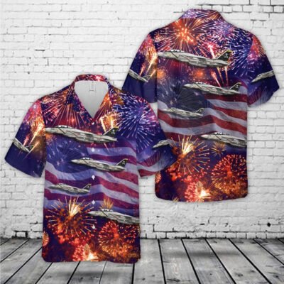 Navy Hawaiian Shirt, Us Navy F-14A Tomcat Of Vf-84 ''Jolly Rogers'', 4Th Of July Hawaiian Shirt, Navy Shirts Mens