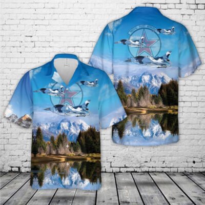 Navy Hawaiian Shirt, Us Navy Lockheed Martin F-16N Fighting Falcon Bandits Hawaiian Shirt, Navy Shirts Mens