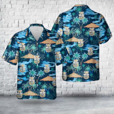 Navy Hawaiian Shirt, Us Navy Master Chief Petty Officer Backbone Anchor Hawaiian Shirt, Navy Shirts Mens