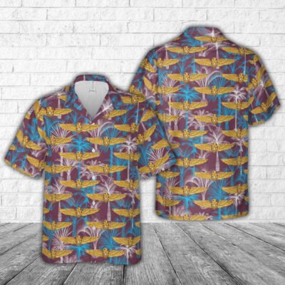 Navy Hawaiian Shirt, Us Navy Naval Flight Surgeon Miniature Badge Hawaiian Shirt, Navy Shirts Mens