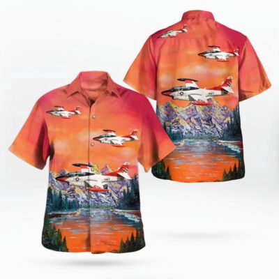 Navy Hawaiian Shirt, Us Navy North American T-2 Buckeye Hawaiian Shirt, Navy Shirts Mens