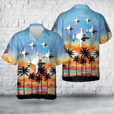 Navy Hawaiian Shirt, Us Navy Northrop Grumman E-2 Hawkeye 741Nh Vaw-114 Hawaiian Shirt, Navy Shirts Mens
