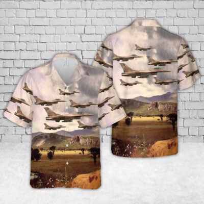 Navy Hawaiian Shirt, Us Navy Nsawc - General Dynamics F-16A Block 15Am Ocu Fighting Falcon Hawaiian Shirt, Navy Shirts Mens
