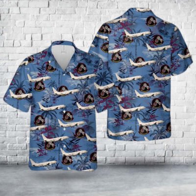 Navy Hawaiian Shirt, Us Navy P-8A Poseidon Of Patrol Squadron 46 Vp-46 Grey Knights Hawaiian Shirt, Navy Shirts Mens